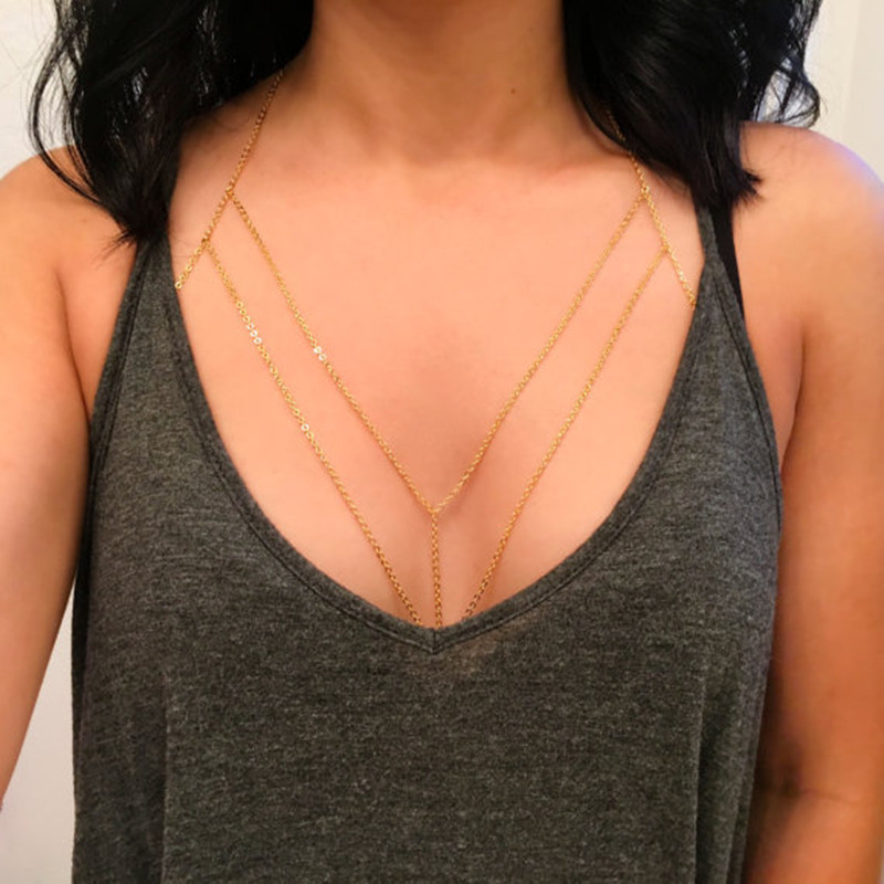 Body Jewelry Retainers - الجنس متداخلة الجسم سلسلة للنساء بسيطة
