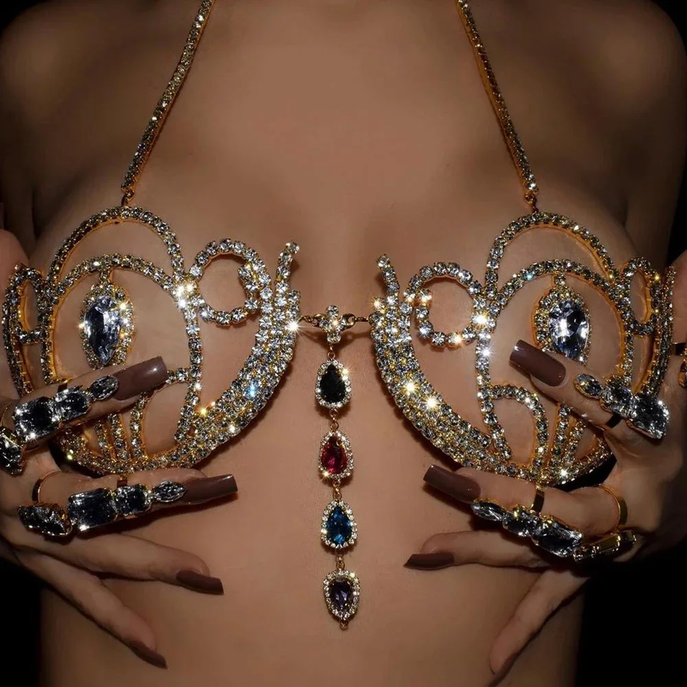 Body Jewelry Retainers - حمالة صدر بكيني فاخرة للنساء من
