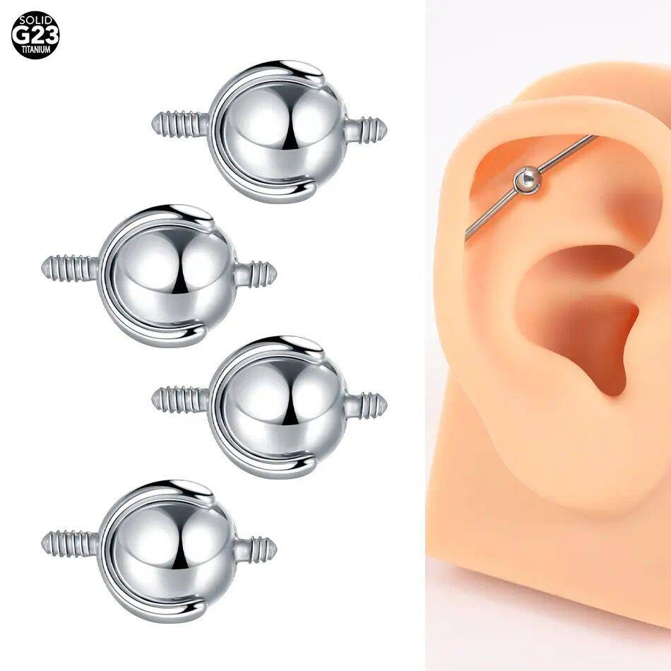 Body Jewelry Replacement Ball - كرة بديلة دوارة مترابطة داخليًا ،