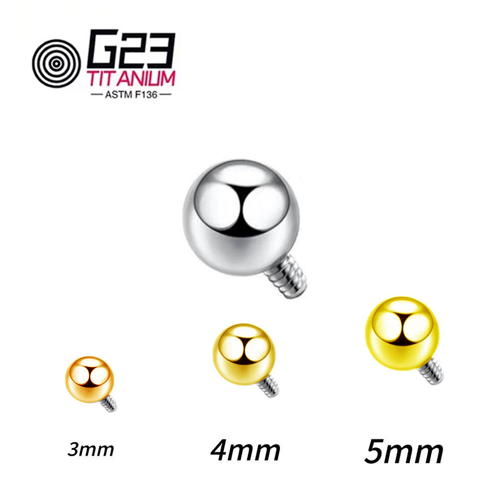 Body Jewelry Replacement Ball - الجملة 10/50 قطعة التيتانيوم 14 جرام