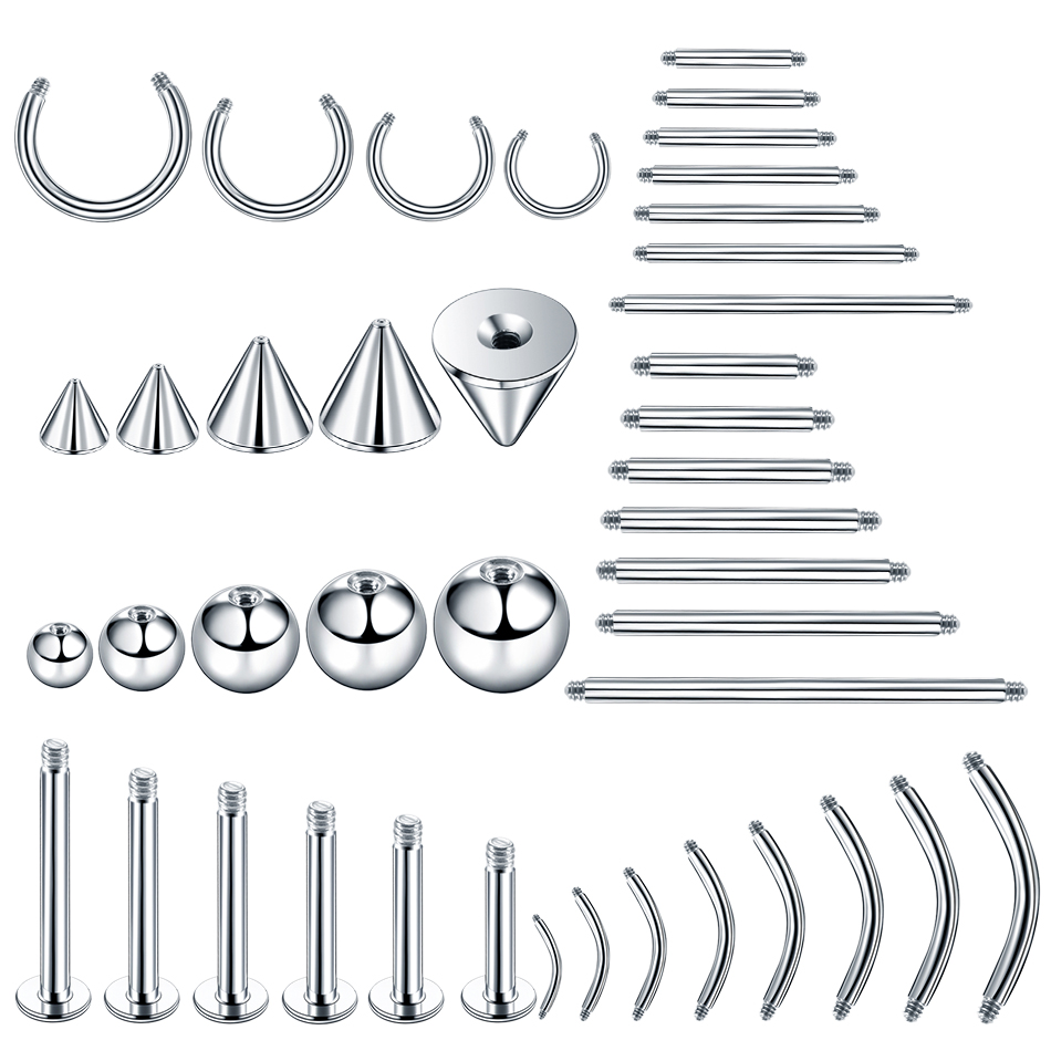 Body Jewelry Replacement Ball - 100 قطعة/الوحدة الصلب القرط الحديد الحلمة