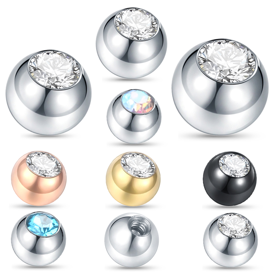 Body Jewelry Replacement Ball - 10 قطعة الفولاذ المقاوم للصدأ المسمار