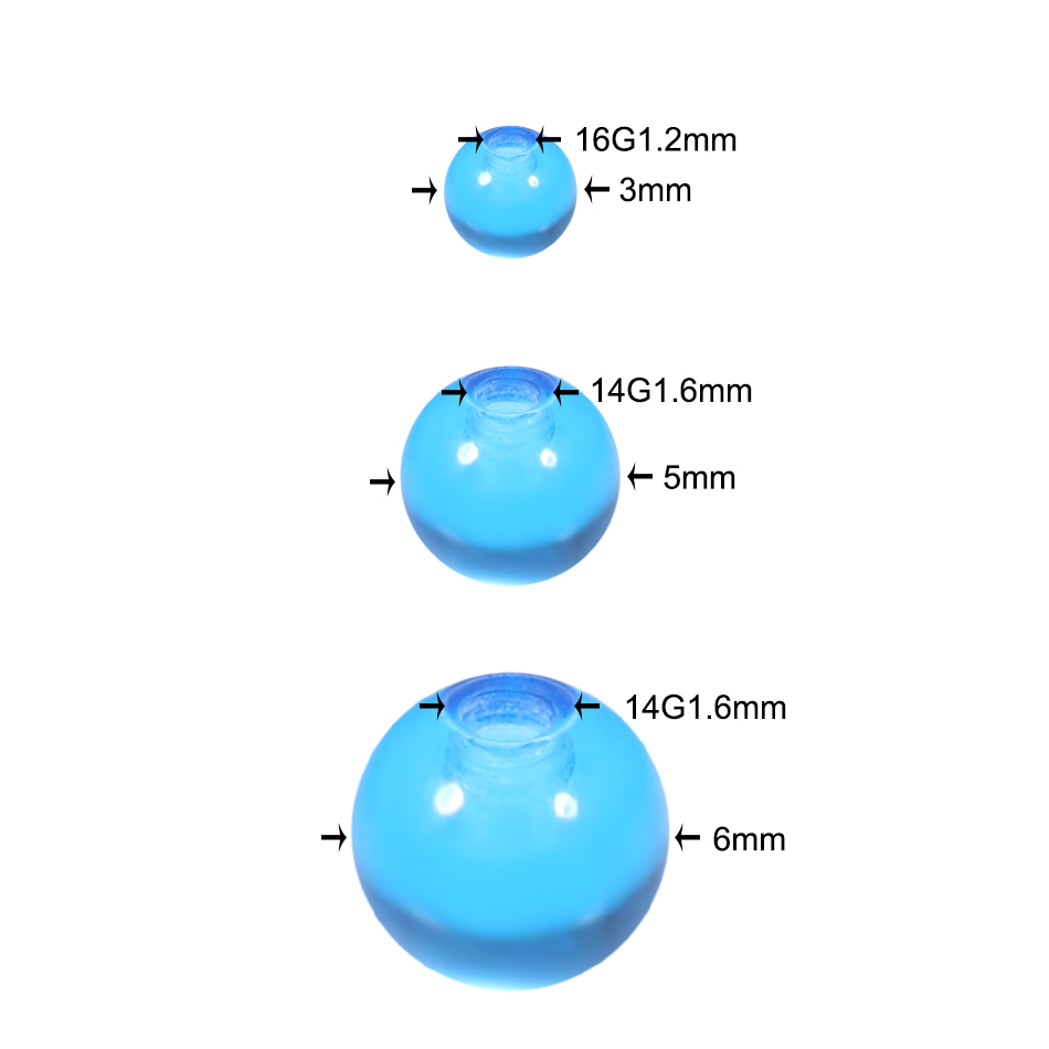 الجملة الاكريليك 3 مللي متر 5  - مراجعة Body Jewelry Replacement Ball وسعره