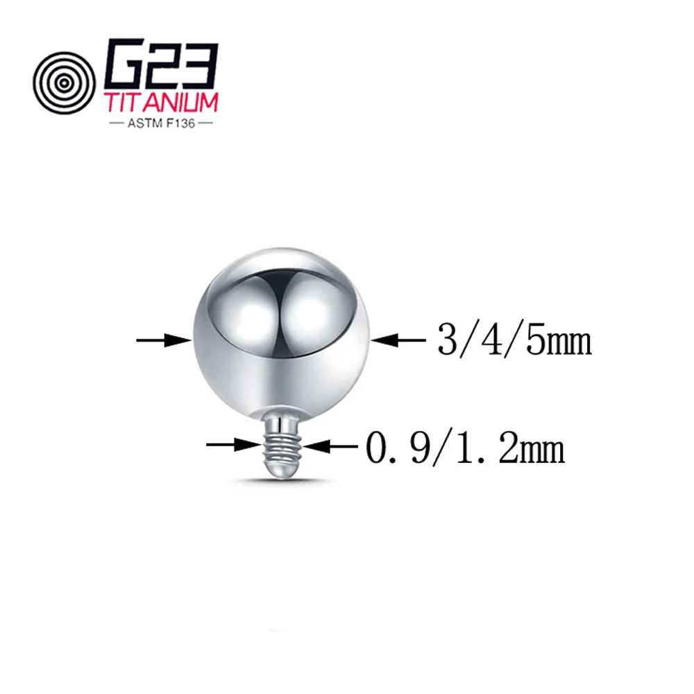 الجملة 10/50 قطعة التيتانيوم 1 - مراجعة Body Jewelry Replacement Ball وسعره