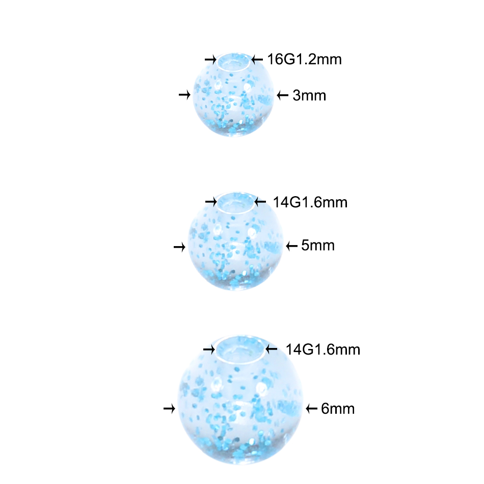 90-120 قطعة الملونة الاكريليك  - مراجعة Body Jewelry Replacement Ball وسعره