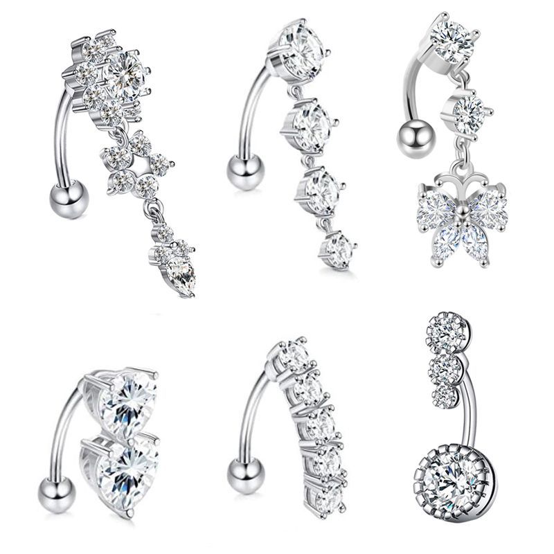 حلقة سرة البطن المتدلية من الف - مراجعة Body Jewelry Surgical Steel وسعره