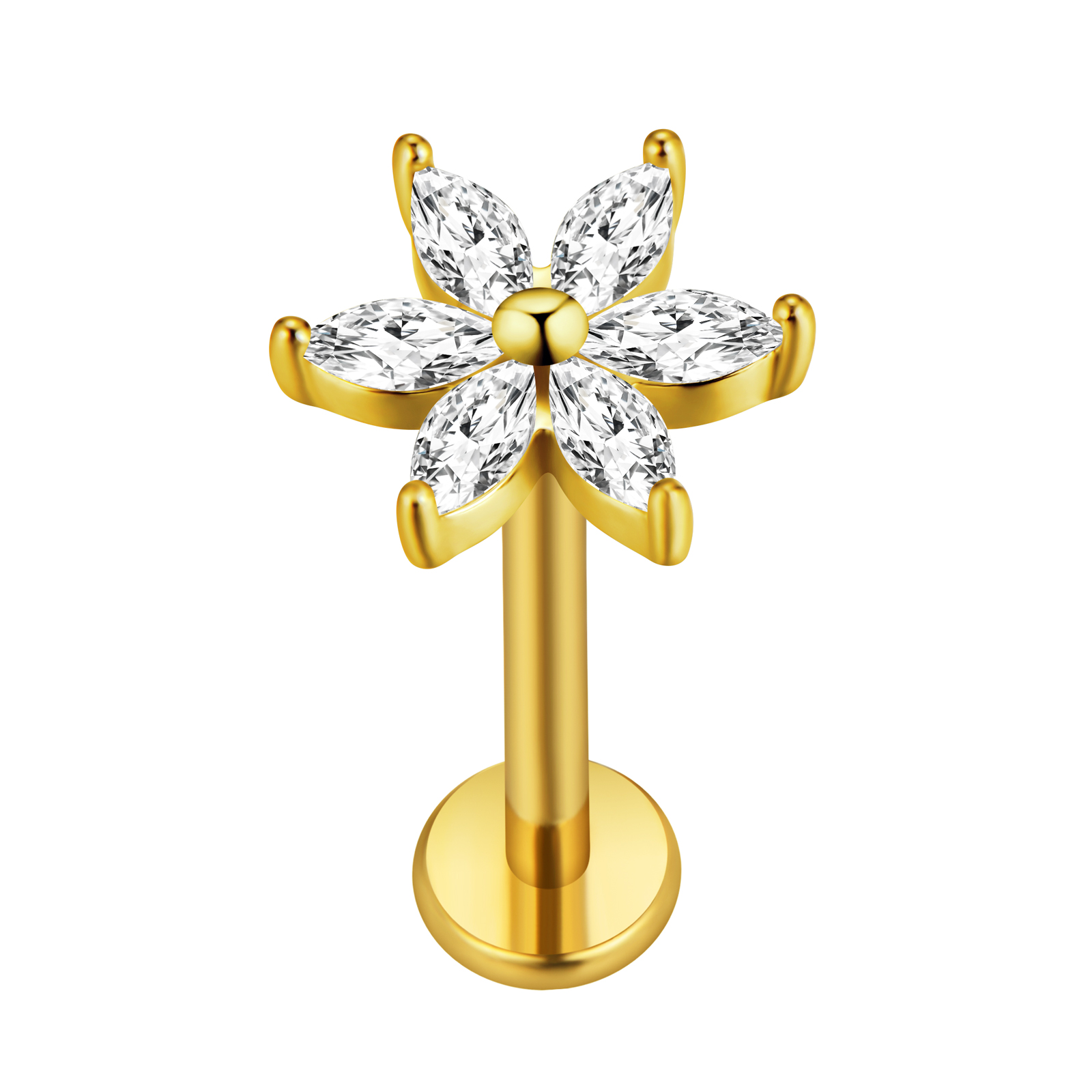 مابل ليف Labret ثقب ستار Flowe - مراجعة Body Jewelry Surgical Steel وسعره