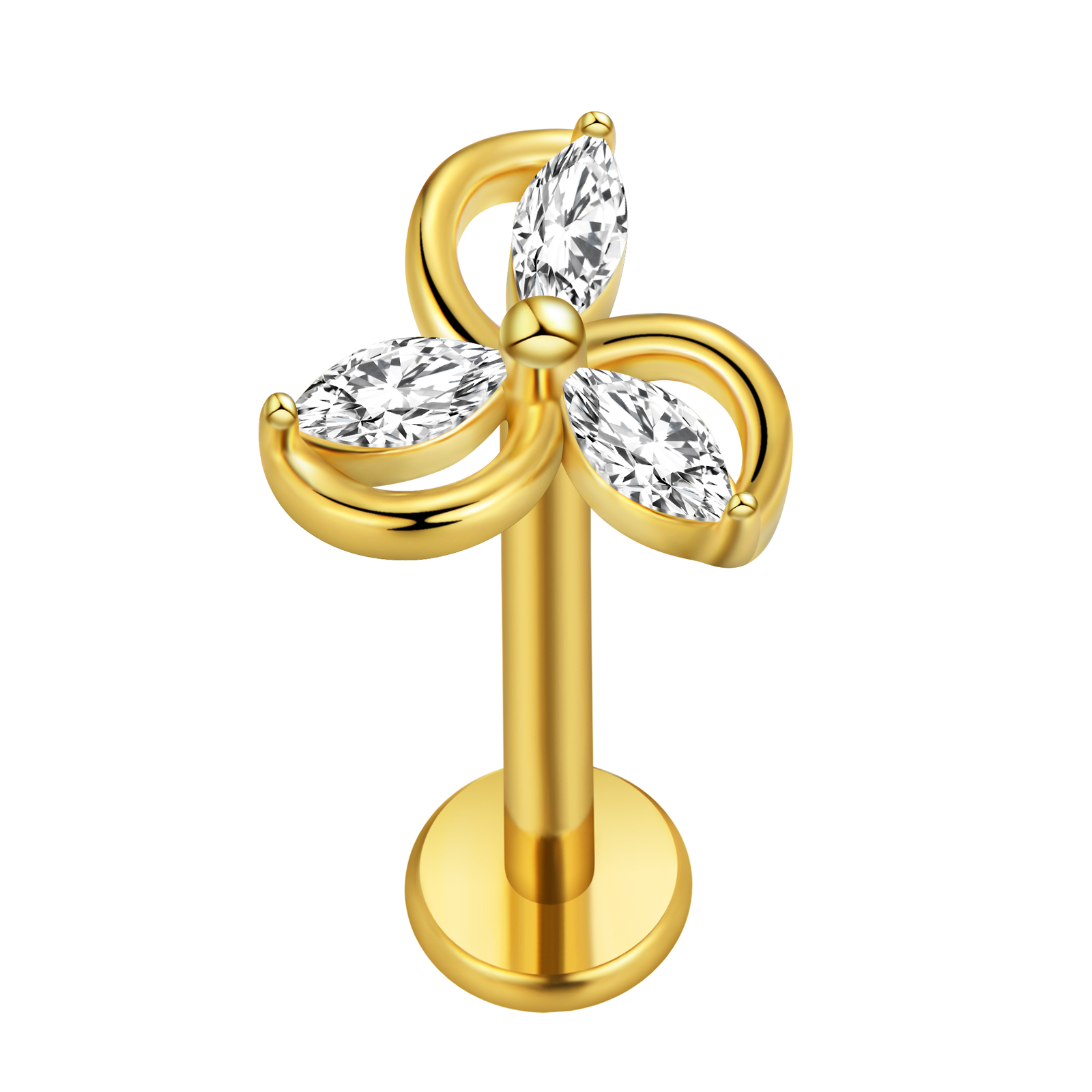 مابل ليف Labret ثقب ستار Flowe - مراجعة Body Jewelry Surgical Steel وسعره