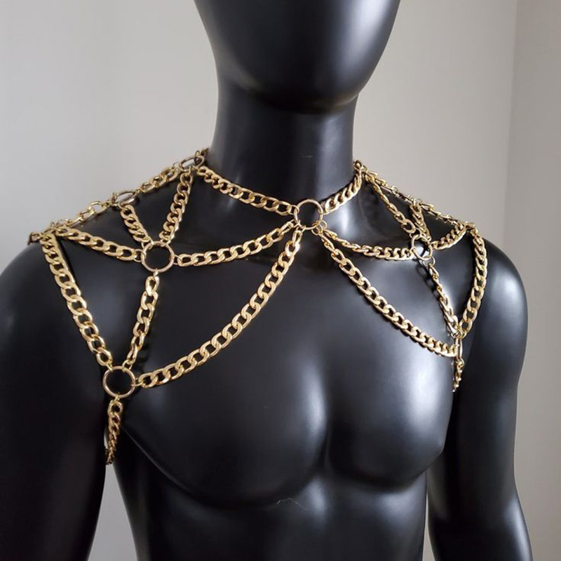 فاسق الرجال الكتف الجسم سلسلة  - مراجعة Body Jewelry Necklace وسعره
