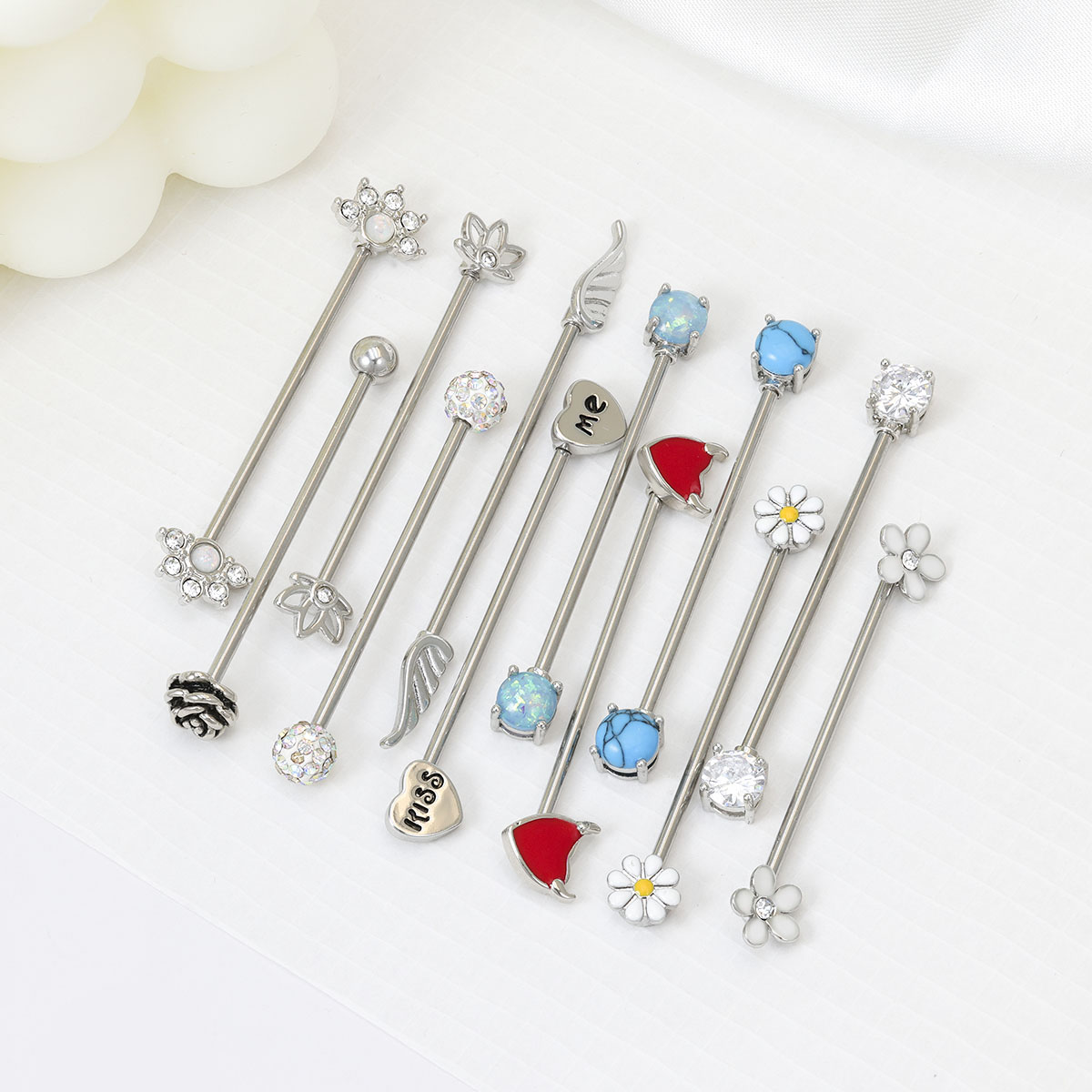 سهام وقلوب حديد صناعي ، فولاذ  - مراجعة Body Jewelry Surgical Steel وسعره