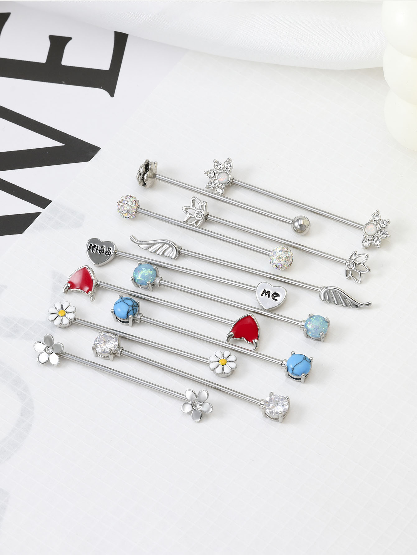 سهام وقلوب حديد صناعي ، فولاذ  - مراجعة Body Jewelry Surgical Steel وسعره