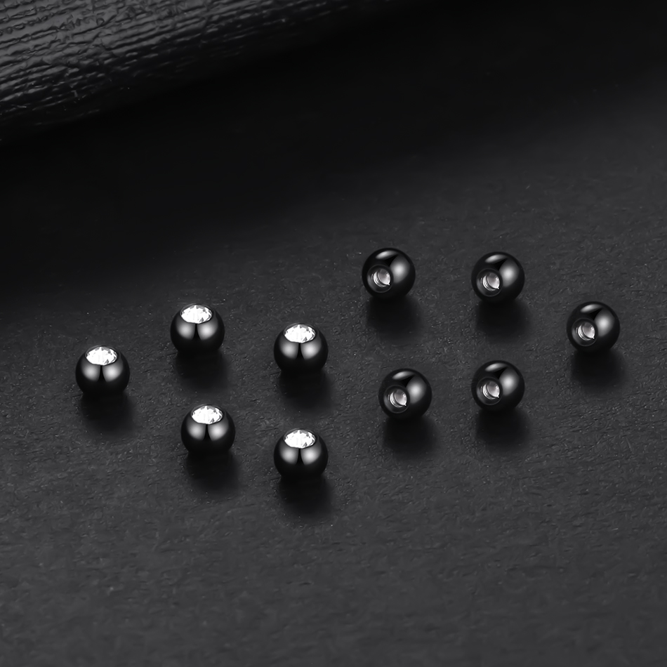 10 قطعة الفولاذ المقاوم للصدأ  - مراجعة Body Jewelry Replacement Ball وسعره