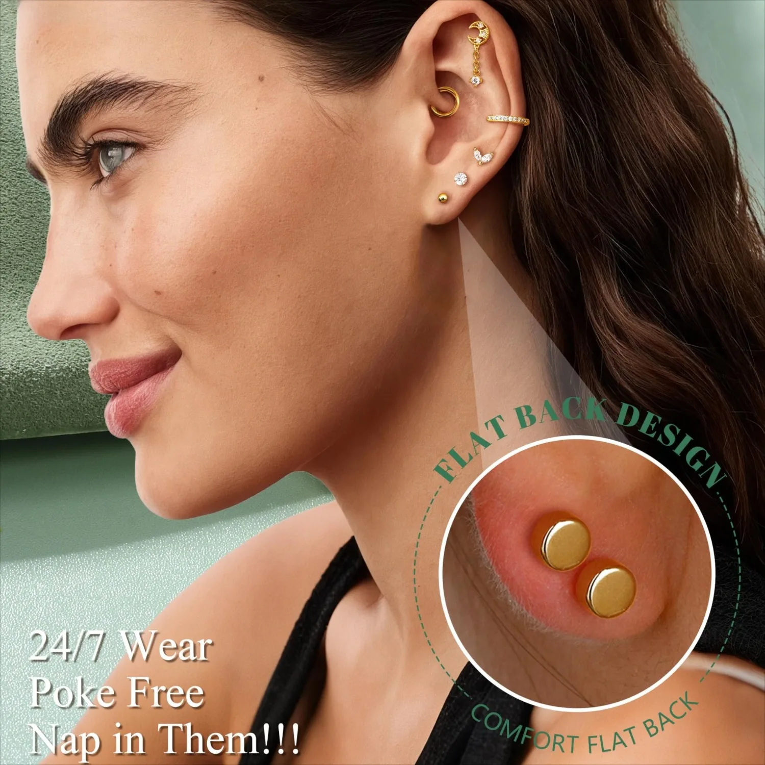 أقراط غضروف مقاس 16 للنساء، بظ - مراجعة Body Jewelry Surgical Steel وسعره